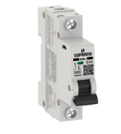 DISJUNTOR DIN UNIPOLAR 32A SHB1 GIII - SOPRANO