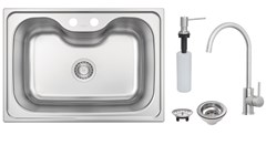 CUBA DE SOBREPOR INOX MORGANA 68,5X48,5 C/ACESSORIOS - TRAMONTINA