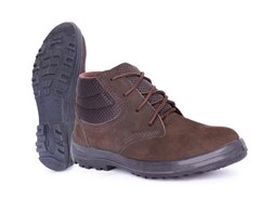 BOTINA SEGURANCA NOBUCK MARROM BICO PVC N44 - IMBISEG