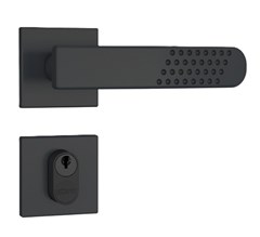 FECHADURA EXTERNA 803/21 PRETO FOSCO C/ROSETA QUADRADA 1 GORJE - STAM