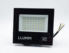 PROJETOR LED DEEP FIT  50W 6500K PRETO BIVOLT - LLUM