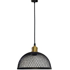 PENDENTE ELO E27 25CM PRETO - GMH