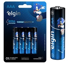 PILHA ULTRA ALCALINA AAA 1 5V C/04 PALITO  - ELGIN