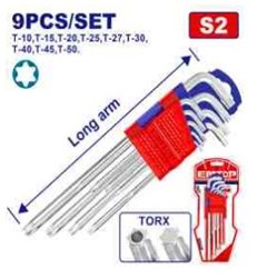 JOGO DE CHAVES TORX 9PCS - EMTOP