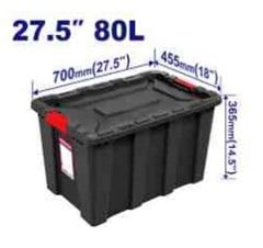 CAIXA PLASTICA ORGANIZADORA 80L  - EMTOP