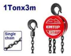 TALHA MANUAL 3MTS CARGAS ATE 1000KG - EMTOP