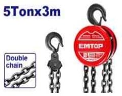 TALHA MANUAL 3MTS CARGAS ATE 5000KG - EMTOP