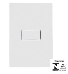 INTERRUPTOR DE EMBUTIR 1 TECLA COM PLACA SIMPLES 10A 250V BRANCO - ILUMI