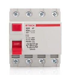 DISJUNTOR D.R (INTERRUPTOR) 4P 25A 30MA - STECK
