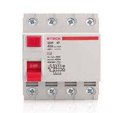 DISJUNTOR D.R (INTERRUPTOR) 4P 40A 30MA - STECK