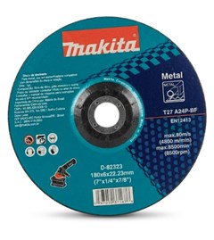 DISCO DESBASTE ABRASIVO P/METAL 180X6X22.23MM - MAKITA