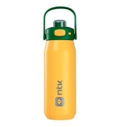 GARRAFA TERMICA COM TAMPA ISOMAX 750 ML AMARELO/VERDE - NAUTIKA