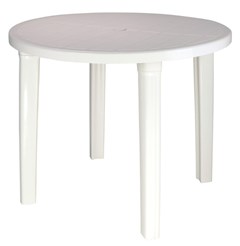 MESA PLASTICA REDONDA CASSINO BRANCA 72X89   - TRAMONTINA