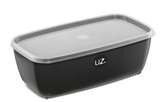 POTE PLASTICO MULTIUSO RETANGULAR 3L PRETO - UZ. UTILIDADES