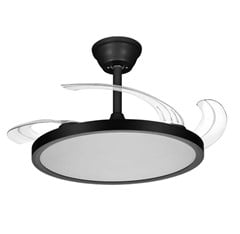VENTILADOR TETO RETRATIL 4PAS BIVOLT LED 30W SILENCIE AIR PRO PRETO- ELGIN