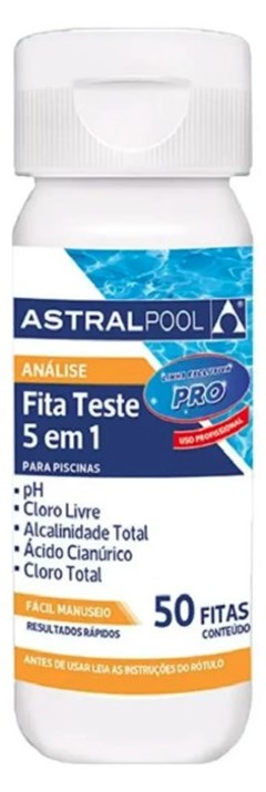 FITA TESTE 5 EM 1 P/PISCINA 50UN - ASTRALPOOL