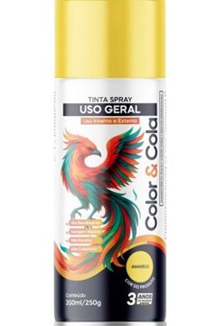 TINTA SPRAY USO GERAL 350ML AMARELO - COLOR&COLA