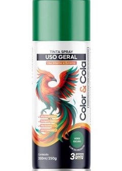 TINTA SPRAY USO GERAL 350ML VERDE ESCURO - COLOR&COLA