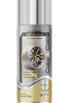 TINTA SPRAY METALICA 350ML CROMADO - COLOR&COLA