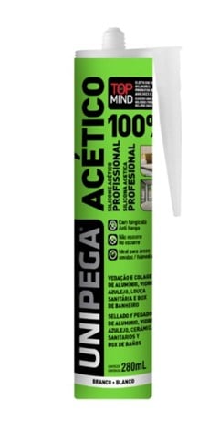 SILICONE ACETICO PROFISSIONAL BRANCO 280 ML- UNIPEGA