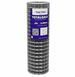 TELA SOLDADA MALHA 1 00X15MT 2 50MM 5X5 BARAO - TOTAL TELAS