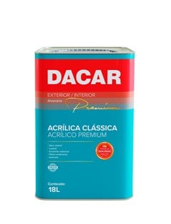 TINTA ACRILICA SEMI BRILHO PREMIUM 18LT BRANCO NEVE - DACAR