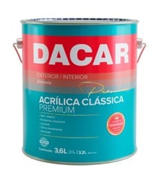 TINTA ACRILICA SEMI BRILHO PREMIUM 3.6LT BRANCO NEVE - DACAR