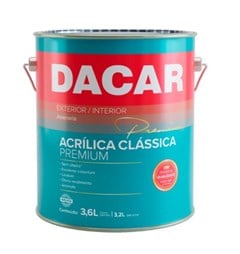 TINTA ACRILICA FOSCO 3.6LT PREMIUM BRANCO NEVE - DACAR
