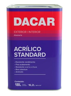 TINTA ACRILICA FOSCO 18LT STANDARD ERVA DOCE - DACAR