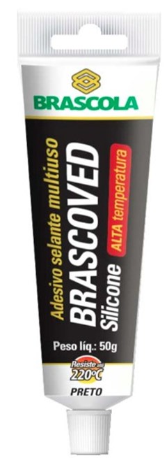 SILICONE PRETO 50G ALTA TEMP BRASCOVED - BRASCOLA